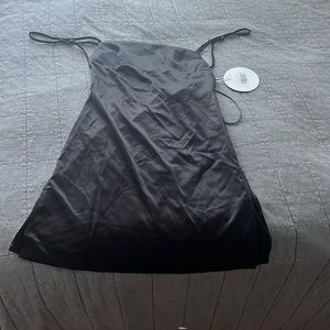 Junior size 4 black satin dress